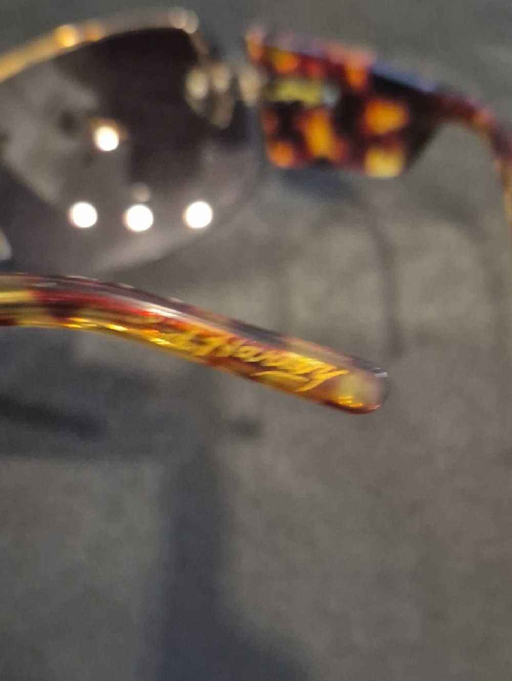 Ed Hardy Zeke Embellished Tortoiseshell Shield Sunglasses - Picture 9 of 10